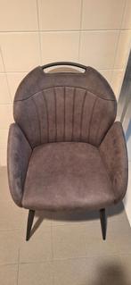 2 zeer mooie grijze alcantara stoelen, Maison & Meubles, Chaises, Enlèvement, Noir