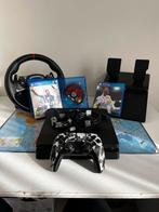 PS4 + volant Hori + 3 jeux + manette–très bon état – complet, 500 GB, Enlèvement ou Envoi, Avec 1 manette, Comme neuf