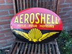 Aeroshell emaille reclamebord, Verzamelen, Ophalen of Verzenden, Zo goed als nieuw, Reclamebord