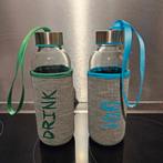 Lot de 2 gourdes en verre 50 cl, Maison & Meubles, Enlèvement ou Envoi, Neuf, Verre, Récipient(s)