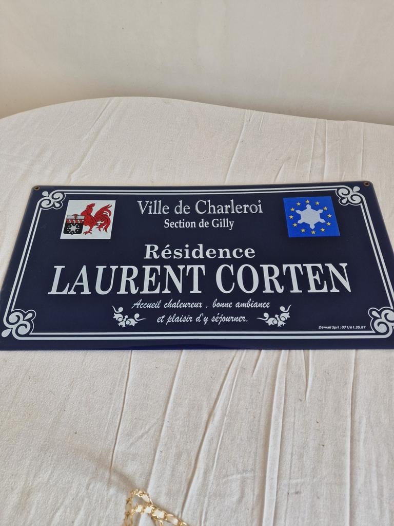 Grande plaque de rue émaillée, Antiquités & Art, Enlèvement