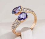 Bague 2 Amethyste,  or 585, Or, Or