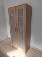 Houten kledingkast, Huis en Inrichting, Kasten | Vitrinekasten, Ophalen, Met deur(en), Gebruikt, Eikenhout