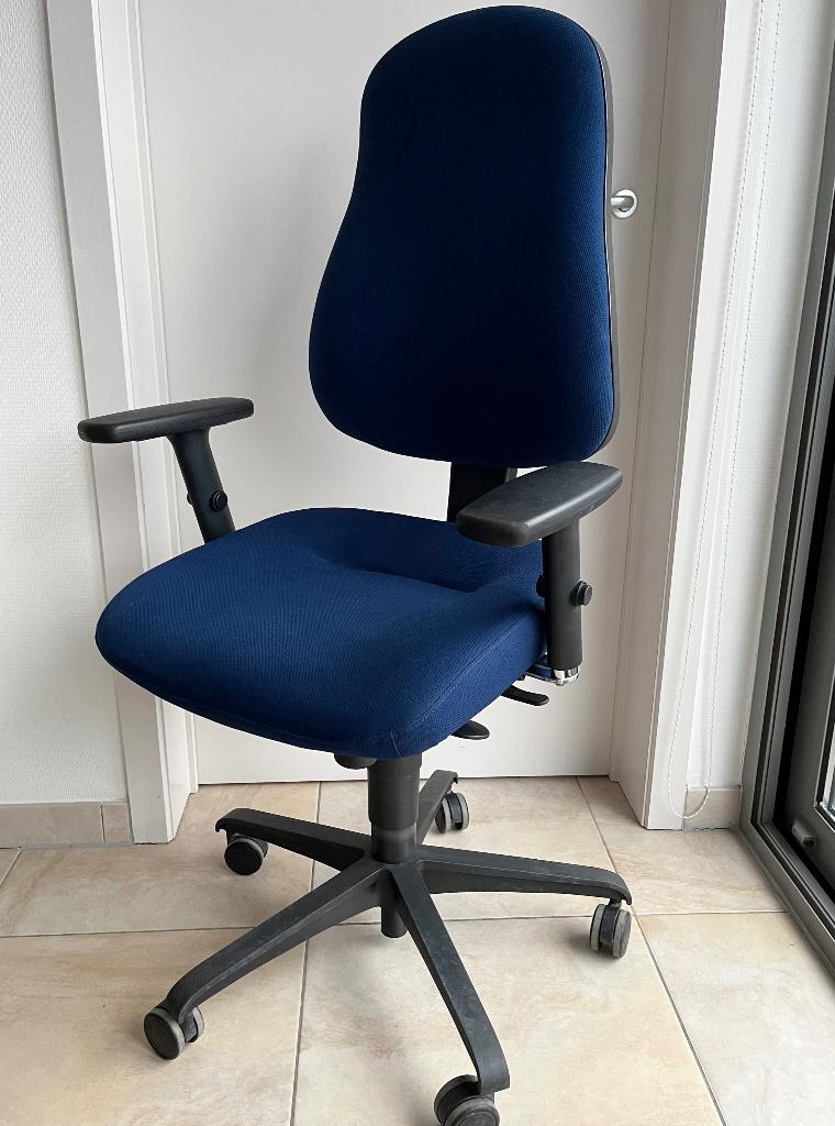 Fauteuil de bureau ergonomique, Enlèvement, Utilisé, Bleu, Chaise de bureau