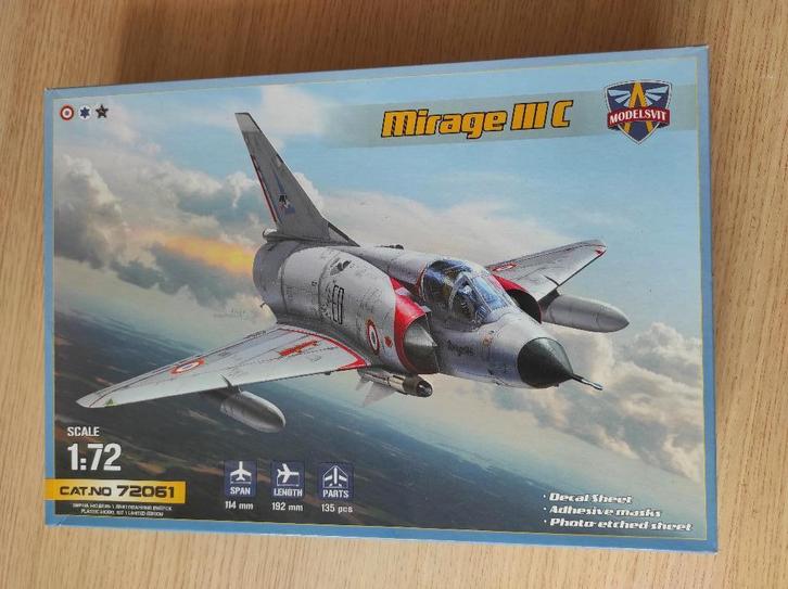 1/72 Modelsvit Mirage IIIC, Hobby & Loisirs créatifs, Modélisme | Avions & Hélicoptères, Neuf, Avion, 1:72 à 1:144, Autres marques