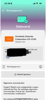 Zalando cadeaukaarten 2x 150, Tickets en Kaartjes