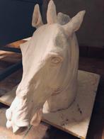 Sculpture tête de cheval pleine grandeur - pierre, Antiquités & Art, Curiosités & Brocante, Enlèvement
