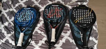 3x padel raket met tas + head padelzak beschikbaar voor biedingen