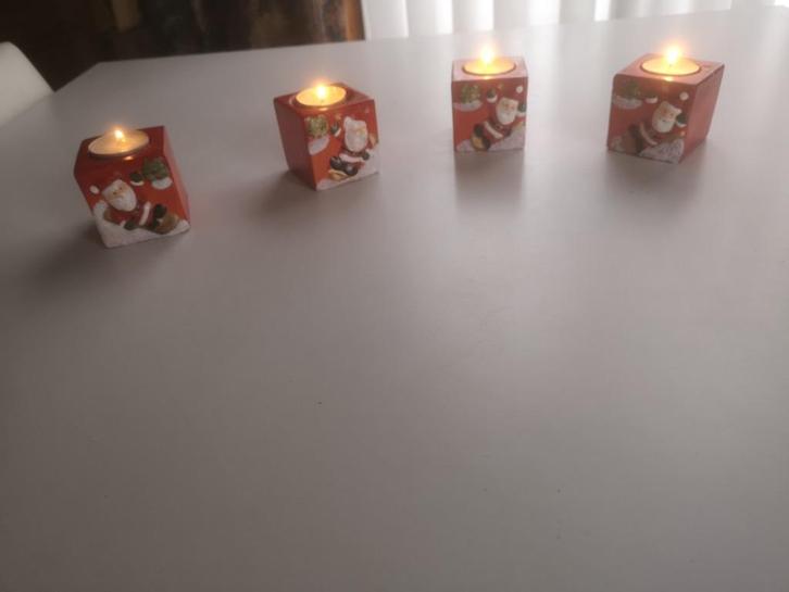 Kerstkaarshouders kubus 4 voor 6 €, Divers, Noël, Enlèvement ou Envoi