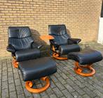Luxe Stressless View relaxfauteuils set L+ M ultiem comfort!, Ophalen, Zo goed als nieuw, Leer