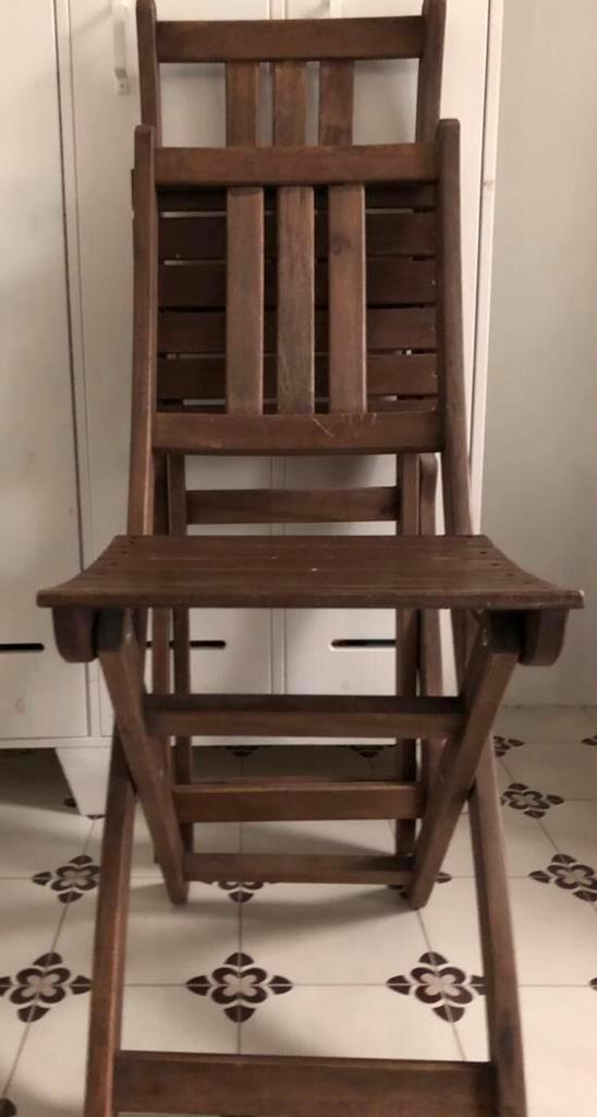 set van 2x massief houten klapstoel IKEA tuin terras, Tuin en Terras, Tuinstoelen, Gebruikt, Hout, Inklapbaar, Ophalen of Verzenden