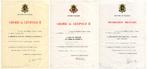 3 medaille diploma's onderofficieren uit de jaren '50, Verzamelen, Landmacht, Lintje, Medaille of Wings, Verzenden