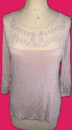 Lichtroze blouse met kanten details, maat large, Nieuw, Manches longues, Taille 42/44 (L), Envoi, Neuf