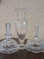 Vaasje, flesje en potje met deksel., Antiek en Kunst, Antiek | Glaswerk en Kristal, Ophalen