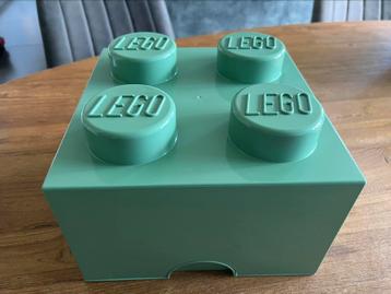 Boîte de rangement Lego Brick 4 vert sable, Enlèvement ou Envoi, Comme neuf, Lego