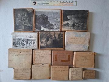 Unieke verzameling 15 clichés van werken van Oswald Poreau beschikbaar voor biedingen