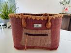 Rieten mand, bordeaux met aflsuiting, Huis en Inrichting, Woonaccessoires | Overige, Ophalen, Gebruikt