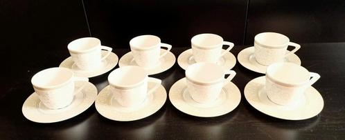 8 kopjes met schoteltjes camping servies Mepal Rosti Damast, Caravans en Kamperen, Kampeeraccessoires, Zo goed als nieuw, Ophalen of Verzenden