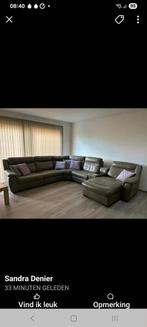 Lederen hoeksalon met 4 relax zetels, Ophalen, Zo goed als nieuw