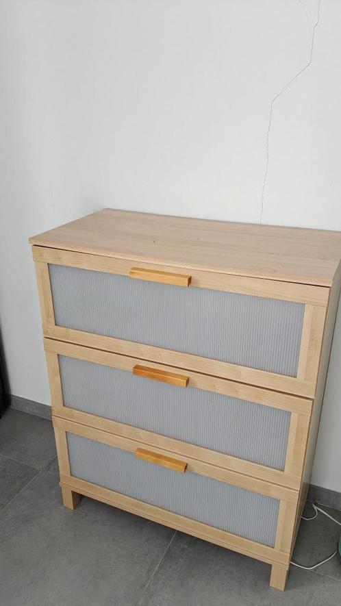 Houten ladekast met modern design, Huis en Inrichting, Kasten | Ladekasten, Gebruikt, Minder dan 100 cm, 50 tot 100 cm, 25 tot 50 cm