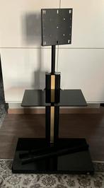 Design TV/LCD-meubel lak zwart/Glas, Huis en Inrichting, Kasten |Televisiemeubels, Ophalen, Gebruikt, Glas, Design