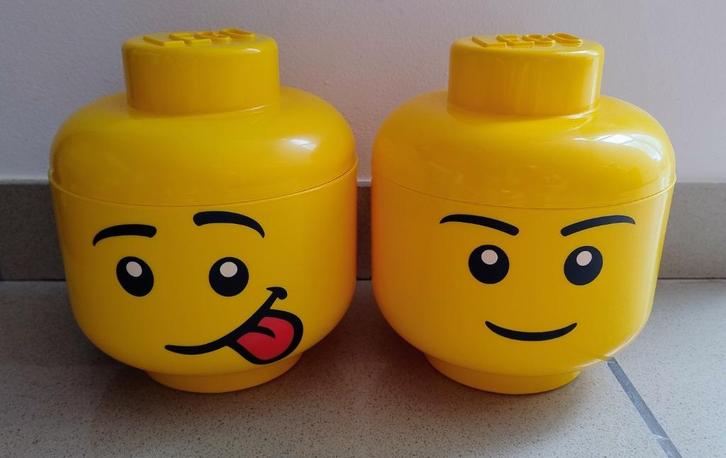 Lego opbergbox Iconic Hoofd Boy / Silly 16cm *Nieuwstaat*, Kinderen en Baby's, Speelgoed | Duplo en Lego, Zo goed als nieuw, Lego