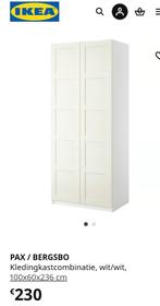 2x PAX/BERGSBO Kledingkastcombinatie, wit/wit, 100x60x236, Huis en Inrichting, Ophalen, 200 cm of meer, 50 tot 100 cm, 50 tot 75 cm