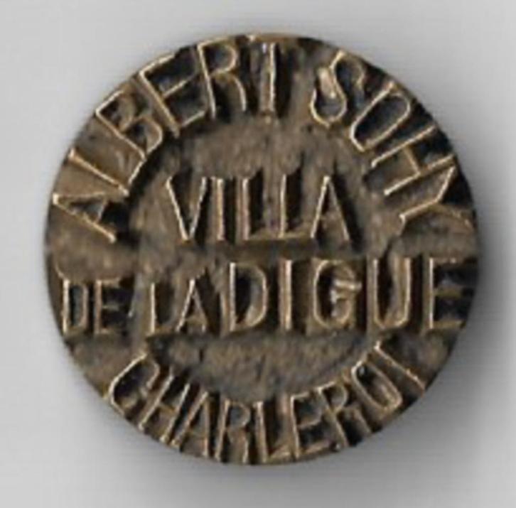 Unieke oude stempel ALBERT SOHY VILLA DE LA DIGUE CHARLEROI, Verzamelen, Biermerken, Ophalen of Verzenden