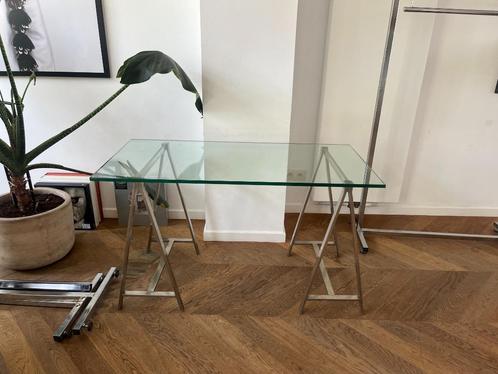 Mid-Century Italiaanse verchroomde stalen tafel, Antiek en Kunst, Antiek | Meubels | Tafels, Ophalen