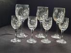 lot 7 verres cristal taillé. Bohême., Enlèvement ou Envoi