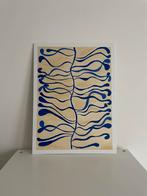 Blue-beige acrylic painting, Antiquités & Art, Art | Peinture | Abstraite