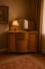 Art deco wortelnoten buffetkast met spiegel – jaren 30/40, Ophalen