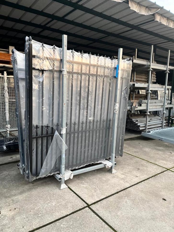 dubbele nieuwe sierpoort met slot, Jardin & Terrasse, Portes de jardin, Neuf, Portail battant, Fer, 150 à 200 cm, 200 cm ou plus