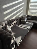 Canapé en L capitonné 2m20/2m, Enlèvement, Comme neuf