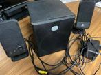 Logitech Pc speakers met woofer, Computers en Software, Pc speakers, Ophalen of Verzenden, Gebruikt, Audiokanaal 2.1, Logitech