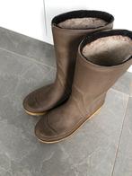 Rubberlaarzen met voering maat 39, Ophalen, Gedragen, Bruin