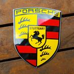 Emaille Schild logo PORSCHE Wapen Garage Dealer Reclamebord, Verzamelen, Verzenden, Gebruikt, Reclamebord