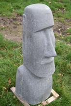 Standbeeld, buste MOAï 1 METER in gepatineerde steen (Nieuw, Tuin en Terras, Tuinbeelden, Ophalen, Nieuw, Overige materialen, Boeddhabeeld
