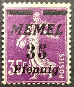 Memel type zaaister opdrukzegel 1922, Timbres & Monnaies, Timbres | Europe | Allemagne, Autres périodes, Enlèvement ou Envoi