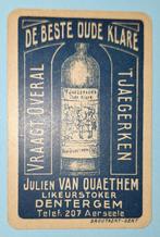 Carte à jouer Aerseele — liqueur Van Quathem, tél. 207_123, Enlèvement ou Envoi, Utilisé, Carte(s) à jouer