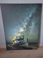 Canvas schilderij Boot/Sterrenhemel, Ophalen