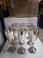 9 champagne coupes Wiskemann, Ophalen of Verzenden