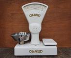Oude vintage OLLAND emaille weegschaal, Ophalen of Verzenden, Gebruikt