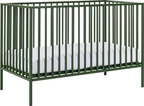 Ledikant 120 x 60 groen metaal, Kinderen en Baby's, Babywiegjes en Ledikanten, Zo goed als nieuw, Ledikant, Ophalen