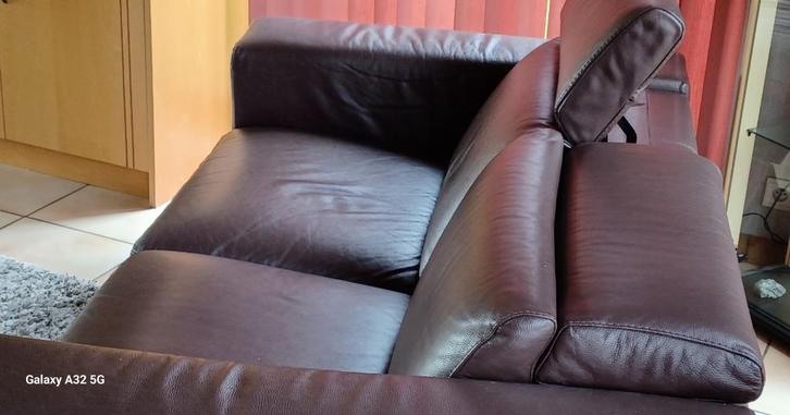 Designe Buffel Lederen salon, Huis en Inrichting, Zetels | Zetels, Zo goed als nieuw, Rechte bank, Overige maten, 150 tot 200 cm