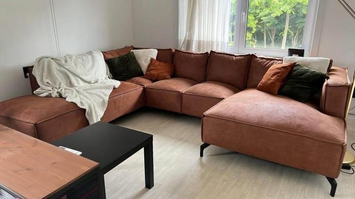 COGNAC ZETEL  !nieuw!, Huis en Inrichting, Zetels | Zetels, Nieuw, Hoekbank, Vierpersoons of meer, 300 cm of meer, 150 cm of meer