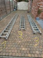 3 Alu ladders te koop in goede staat, Pliable ou rétractable/escamotable, Échelle, Enlèvement, Utilisé