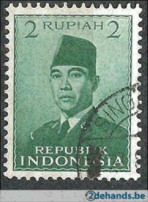 Indonesie 1951 - Yvert 37 - President Sukarno - 2 r. (ST), Timbres & Monnaies, Timbres | Asie, Affranchi, Envoi