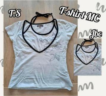 T-shirt MC pour femme-blanc-Jbc-T.S beschikbaar voor biedingen