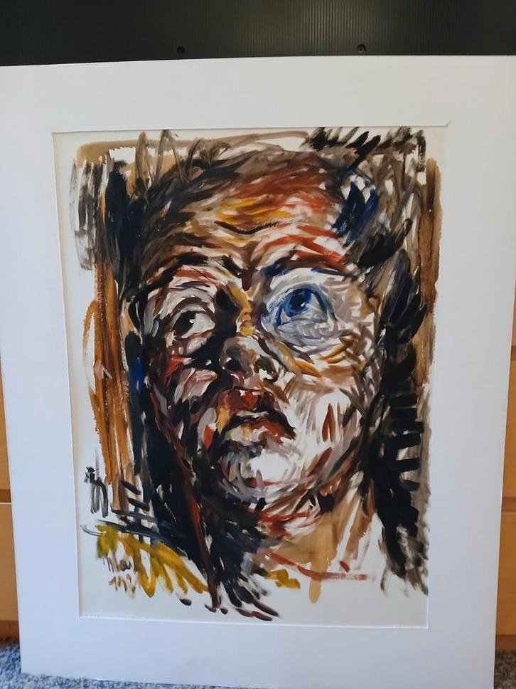 PORTRET 1 VAN MARK DEBROUX, Antiek en Kunst, Kunst | Schilderijen | Modern, Ophalen of Verzenden